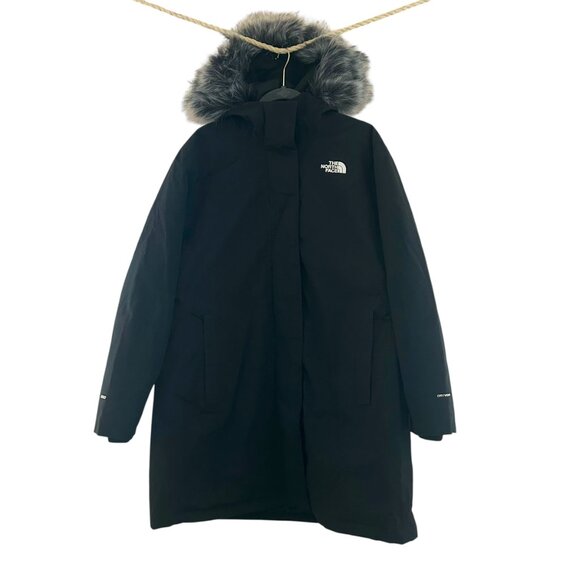 The North Face Women’s 2XL Arctic Parka Coat 600 Down Fill Black Jacket - Picture 5 of 16